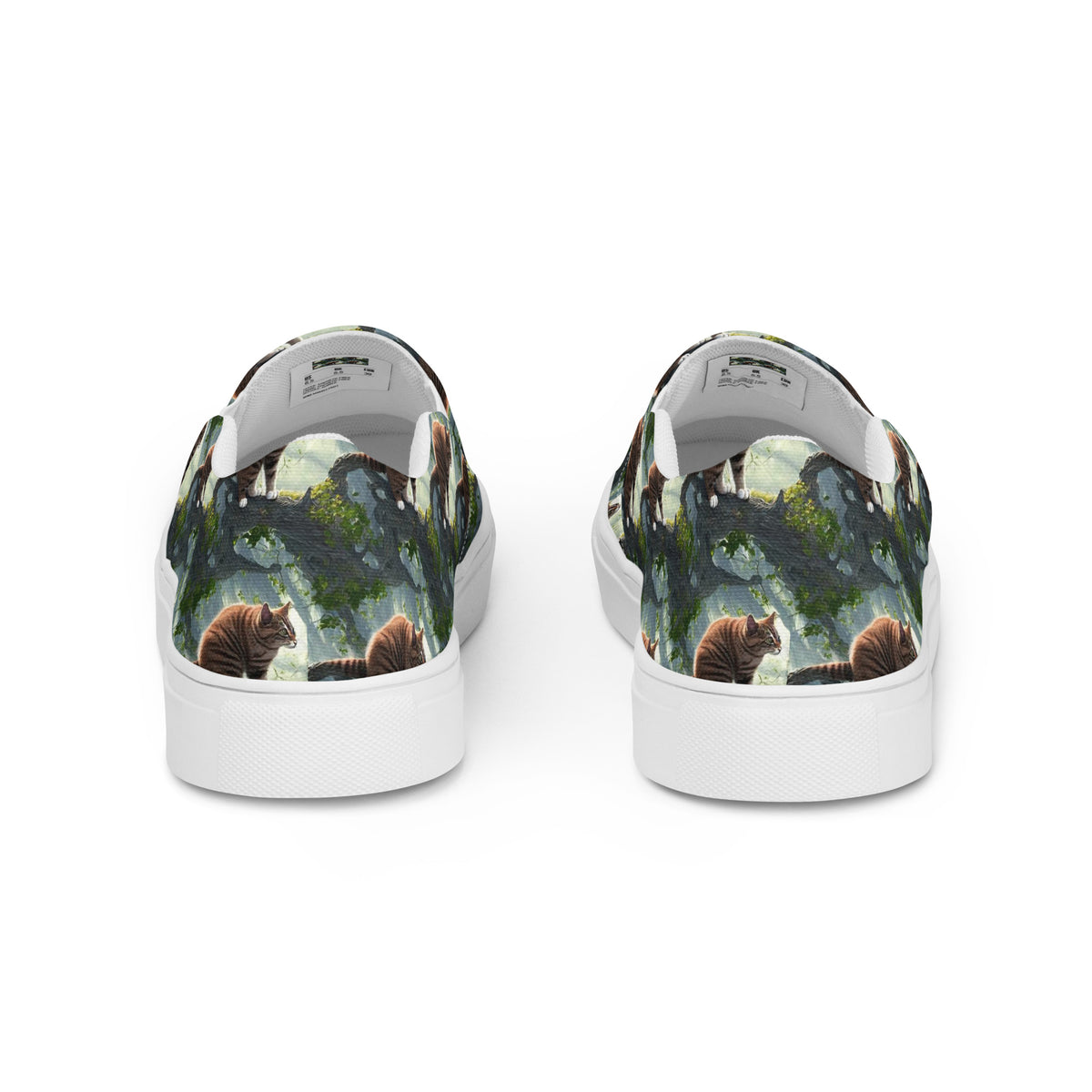 Men's Slip-On Canvas Shoes - Whiskered Enigma