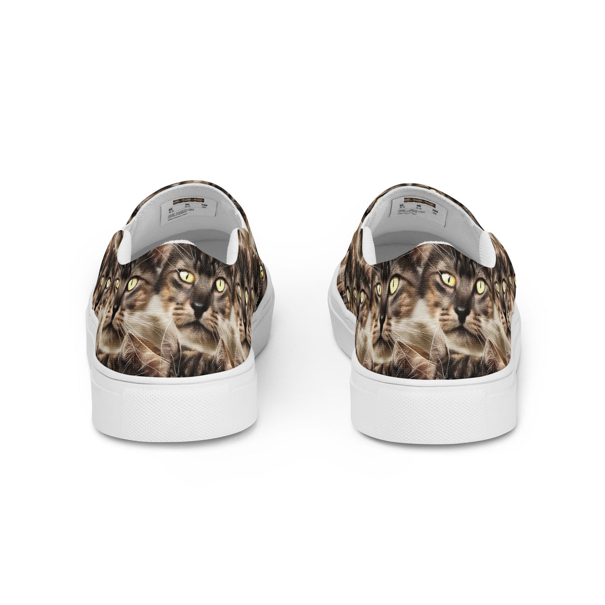 Men's Slip-On Canvas Shoes - Feline Reverie