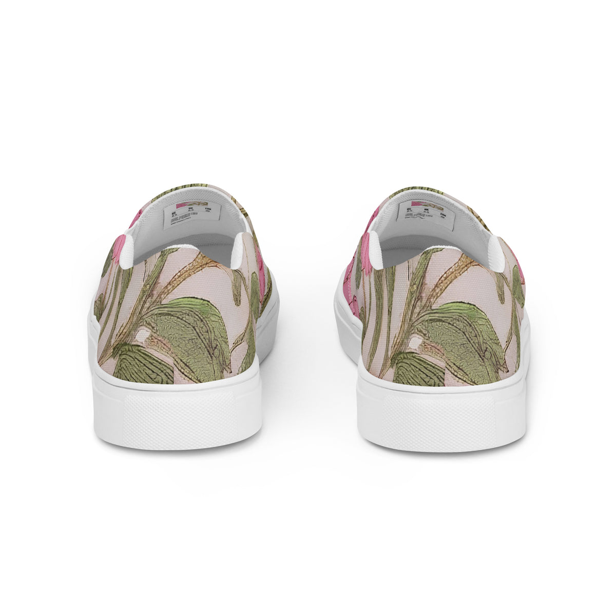 Men's Slip-On Canvas Shoes - Blossom Symphony