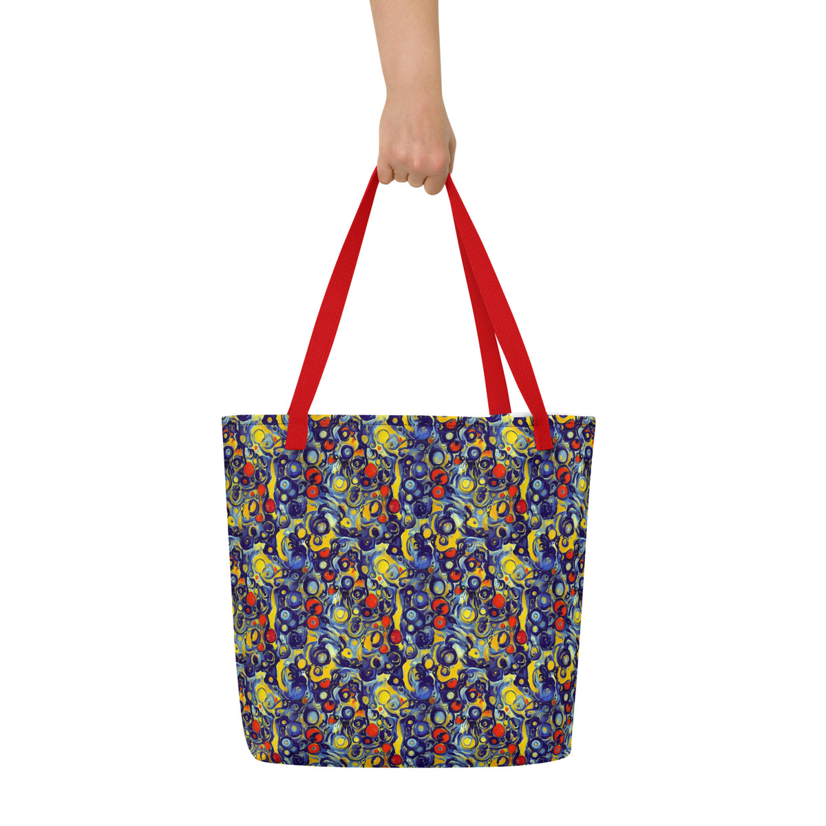 Large Tote Bag w/ Pocket - Dynamic Doodles