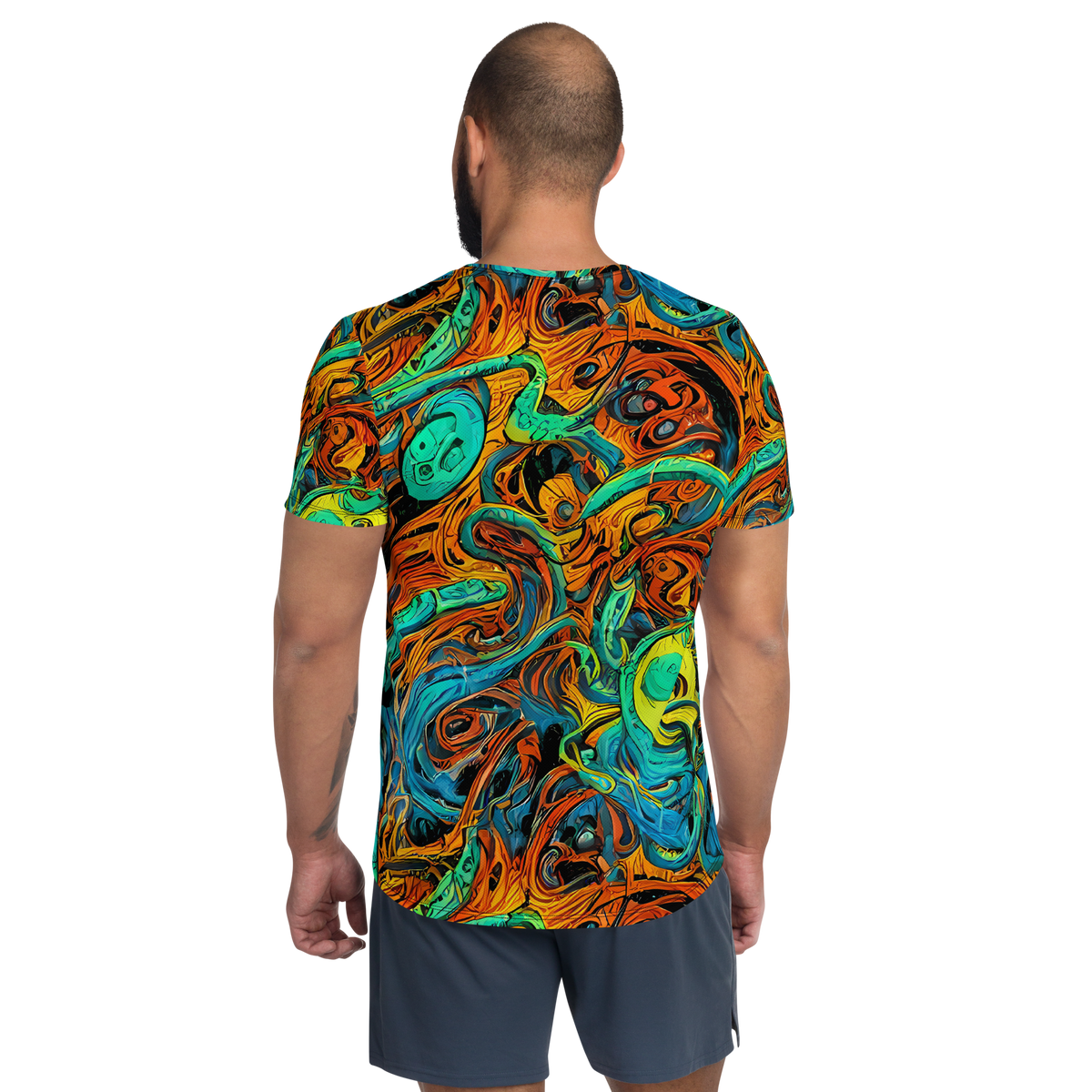 Men's Athletic T-Shirt - Flaming Mirage