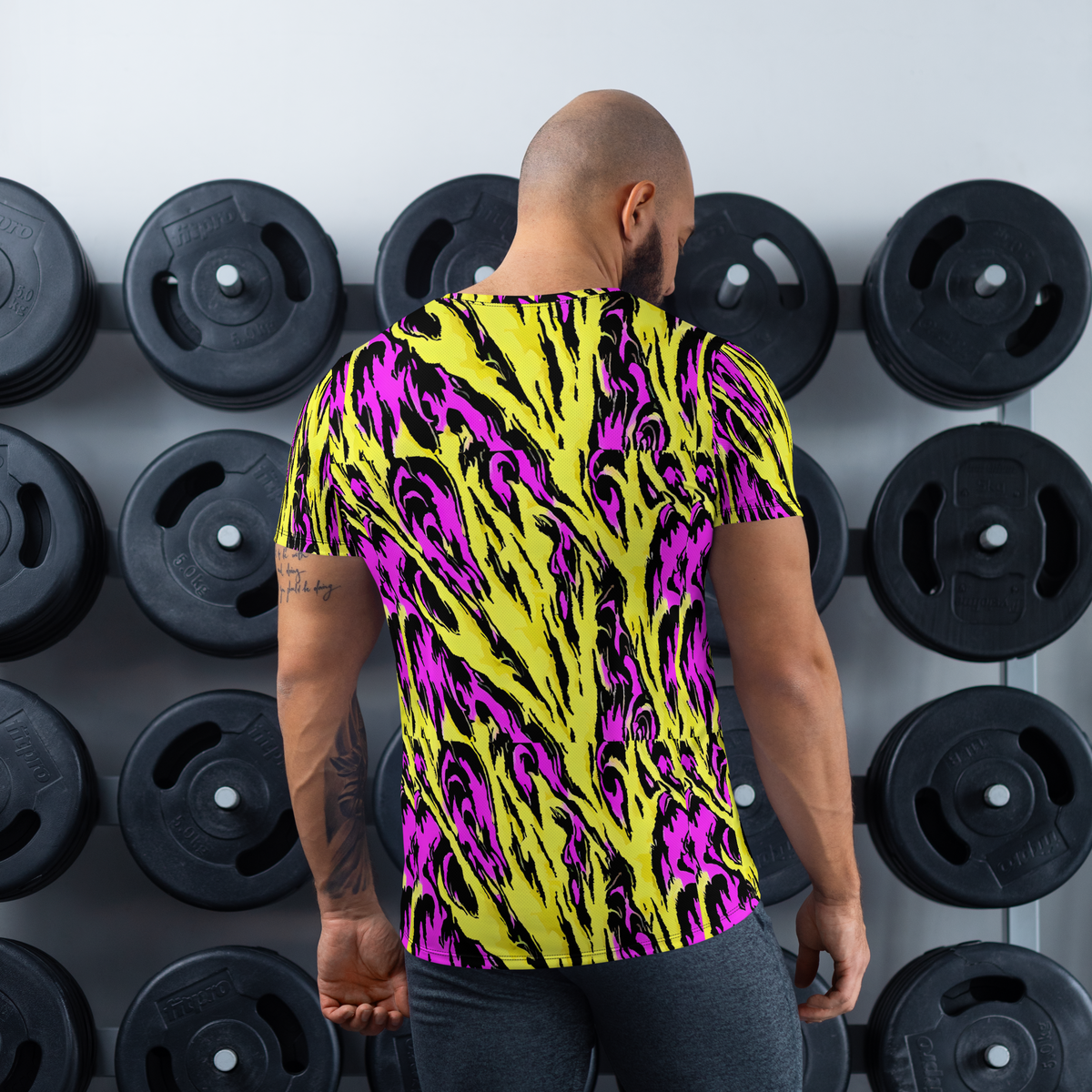 Men's Athletic T-Shirt - Neon Savanna