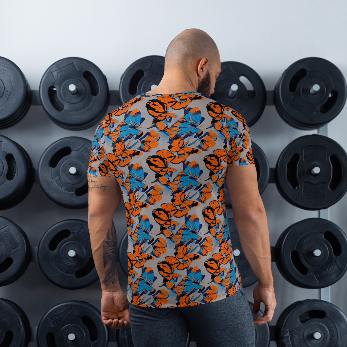 Men's Athletic T-Shirt - Flutter Wave