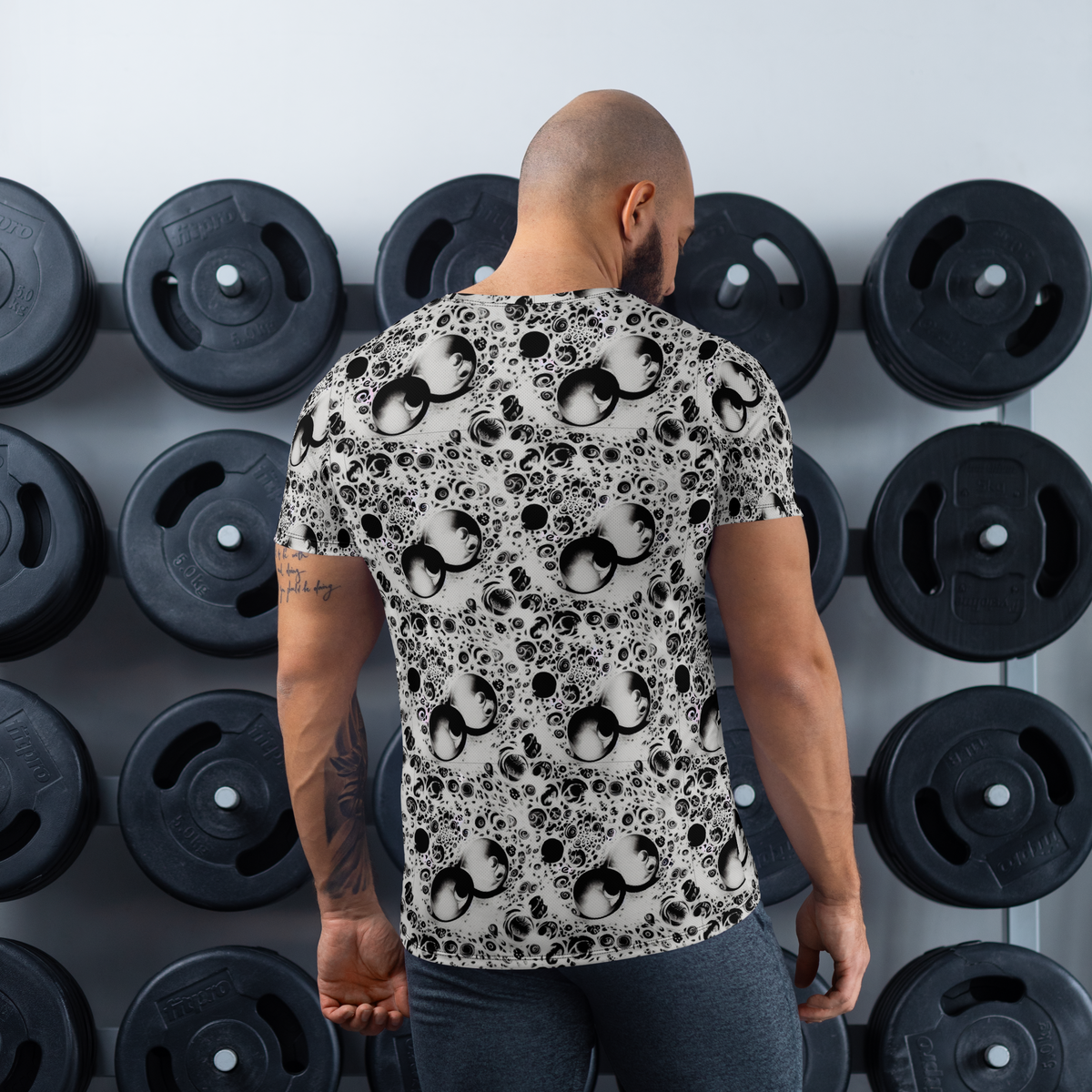 Men's Athletic T-Shirt - Crater Swirl