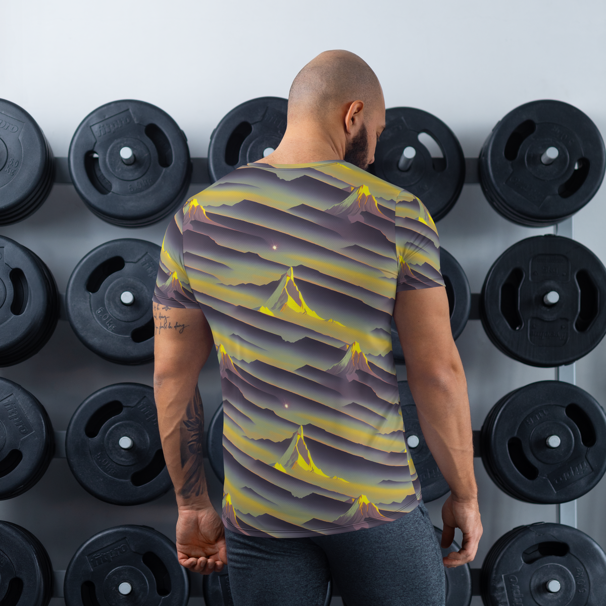 Men's Athletic T-Shirt - Surreal Summit