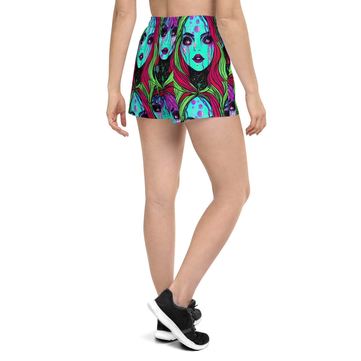 Women’s Athletic Shorts - Luminous Nightfall