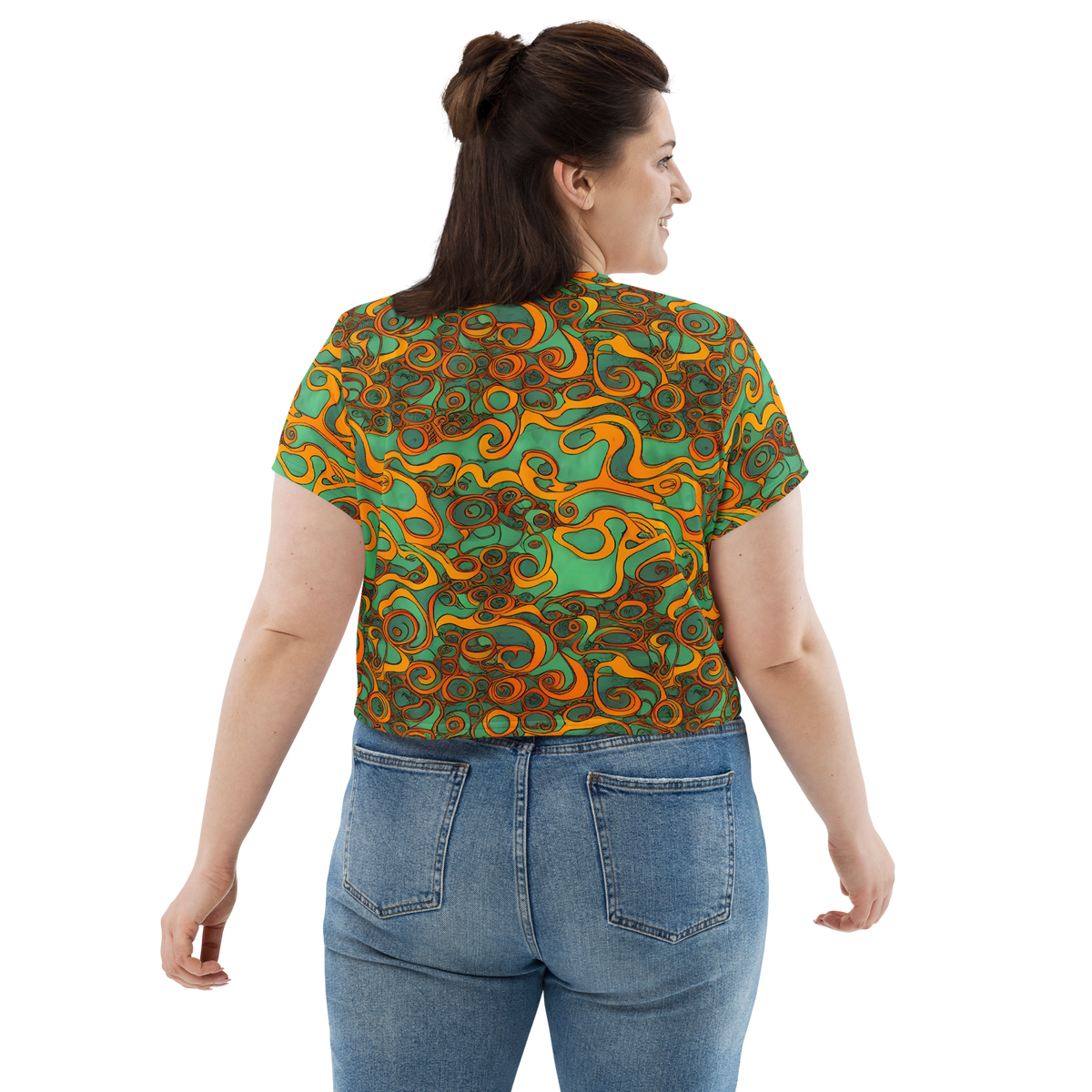 Women's Crop Tee - Nebula Nodes