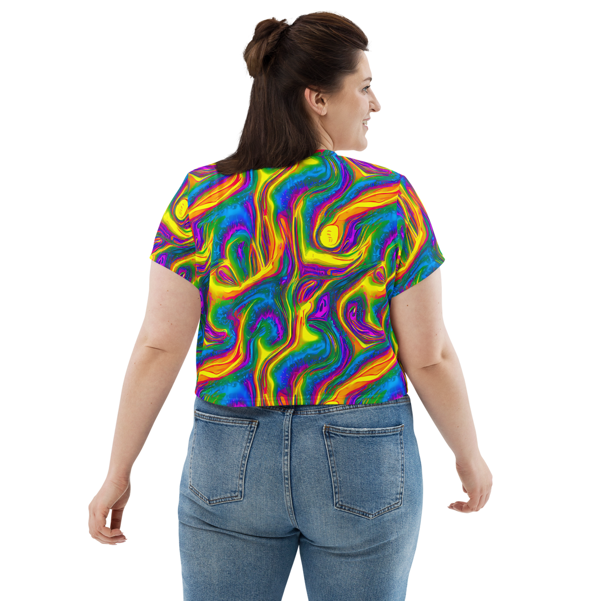 Women's Crop Tee - Electric Aurora