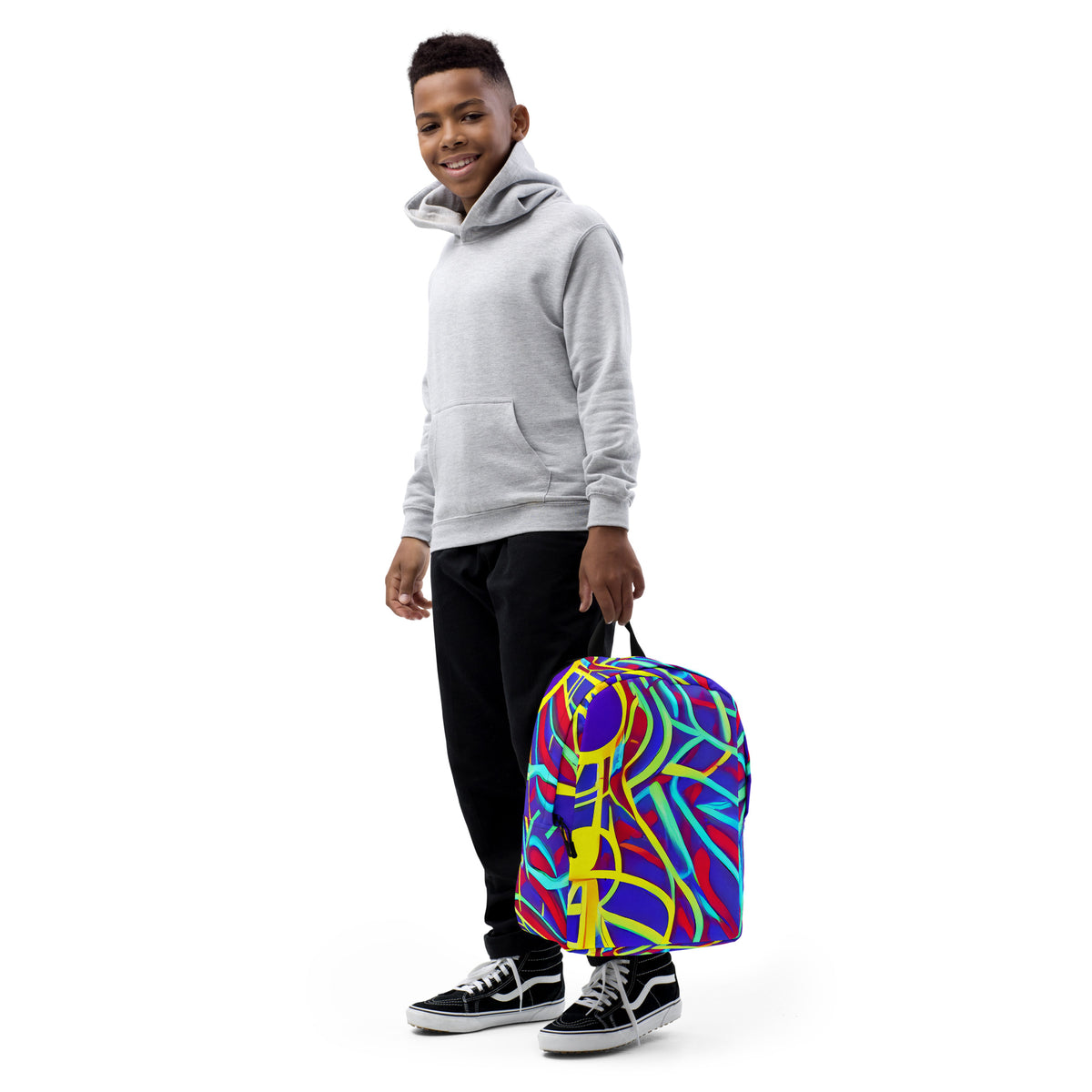 Minimalist Backpack - Neo-Grid Rhapsody