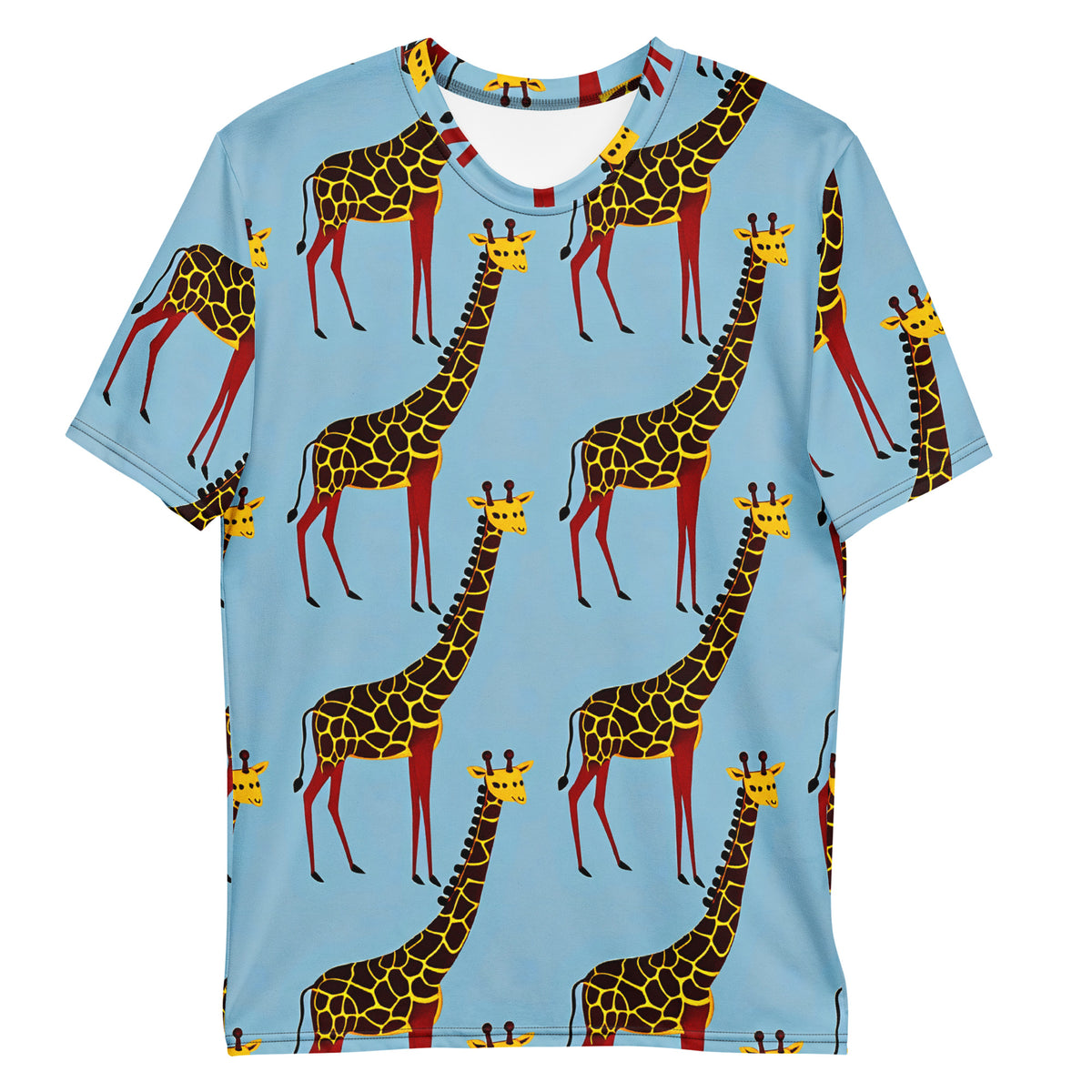 Men's Crew Neck T-Shirt - Giraffe Groove