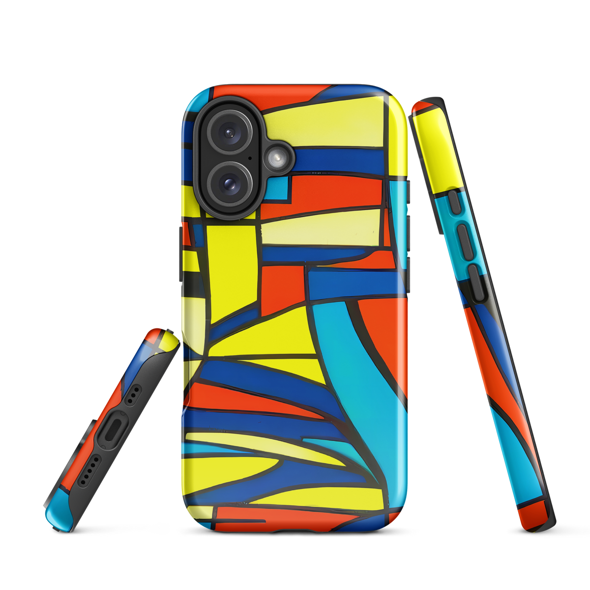 Tough Case for iPhone® - Neon Fractals