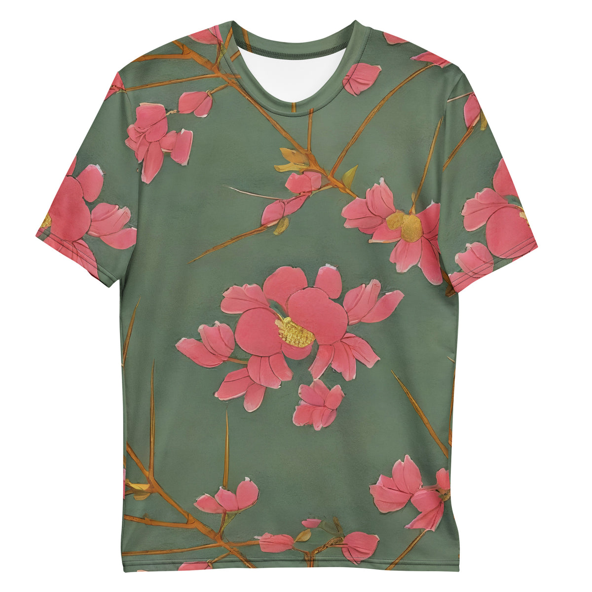 Men's Crew Neck T-Shirt - Petal Symphony