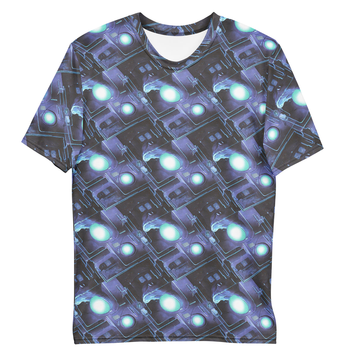 Men's Crew Neck T-Shirt - Galactic Circuit