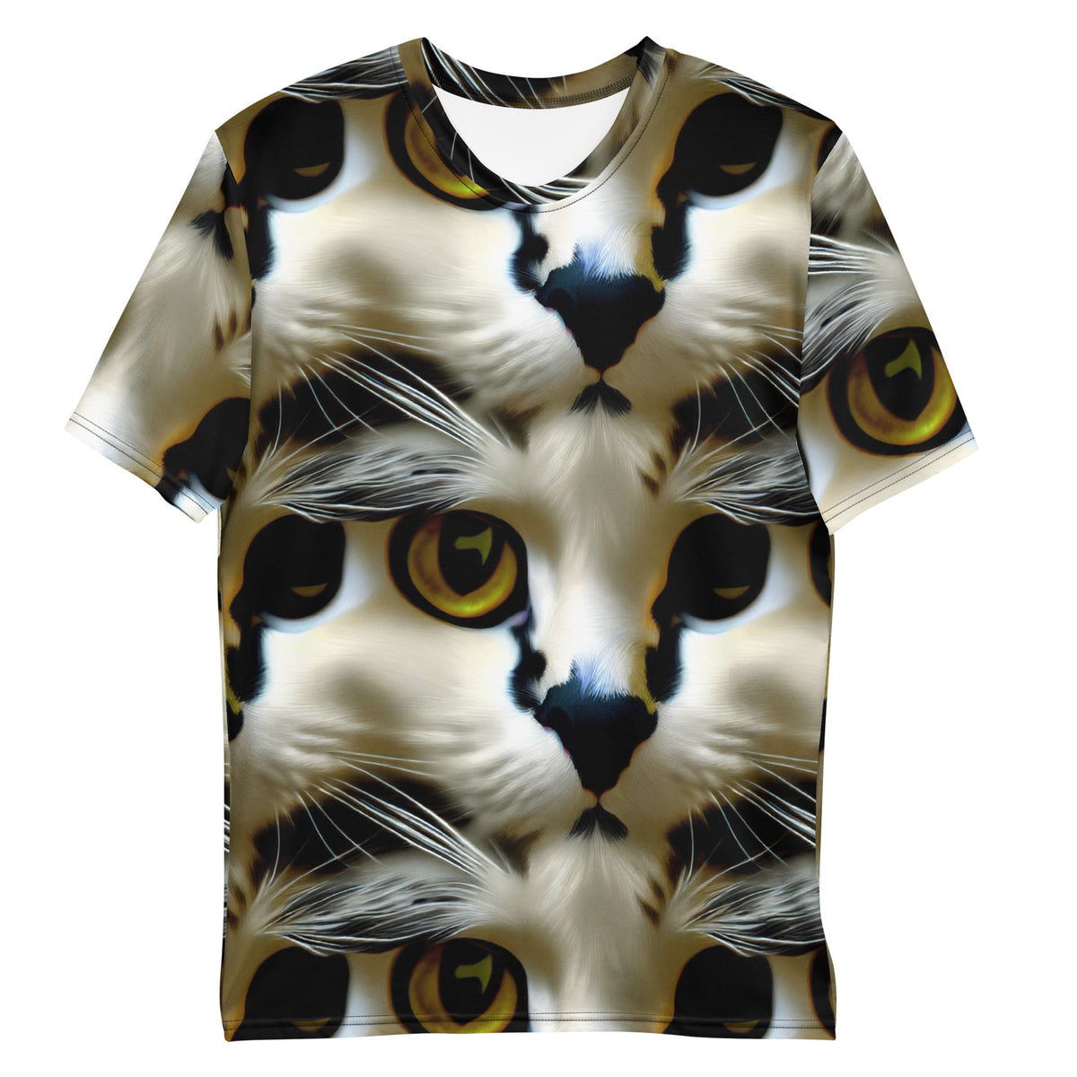 Men's Crew Neck T-Shirt - Feline Fancy