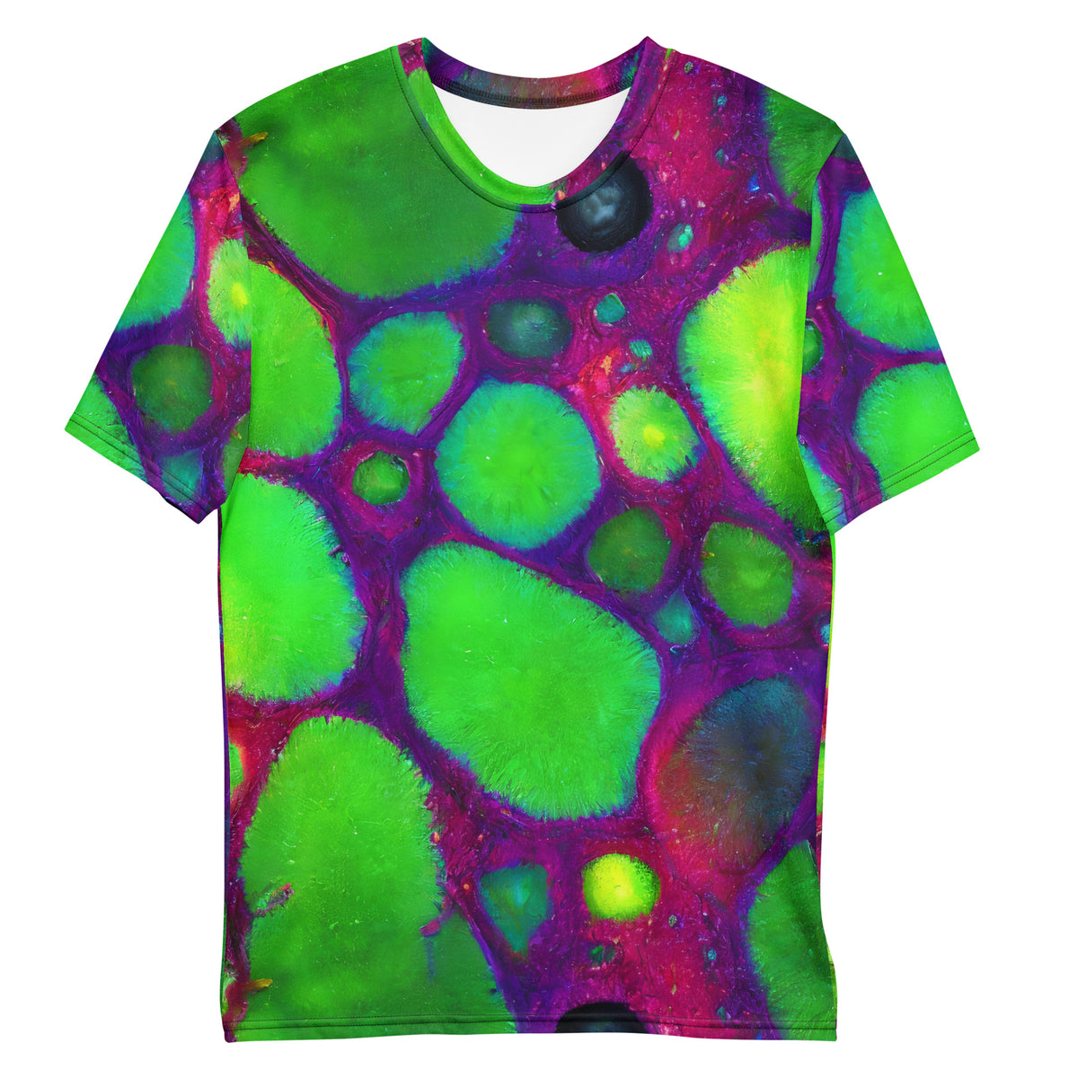 Men's Crew Neck T-Shirt - Acid Raindrops