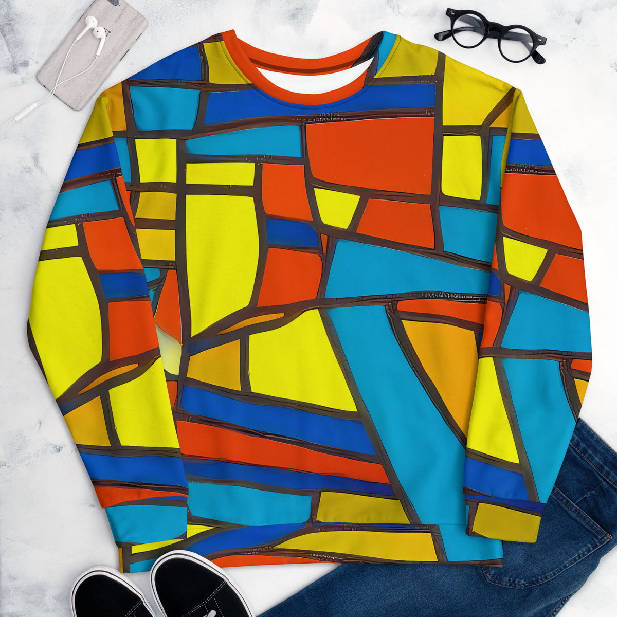 Sweatshirt - Mondrian Mesh