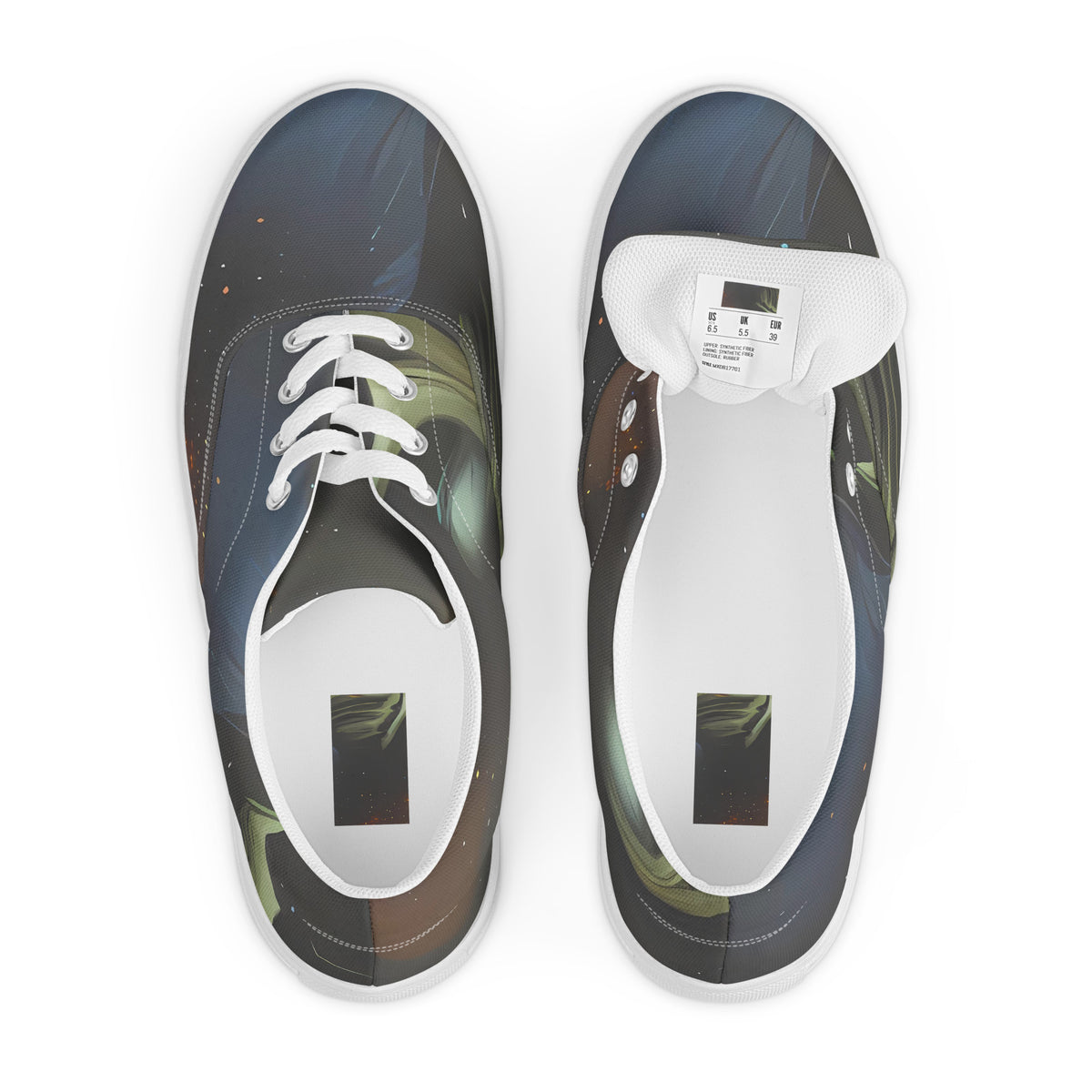 Women's Lace-Up Canvas Shoes - Ethereal Echoes