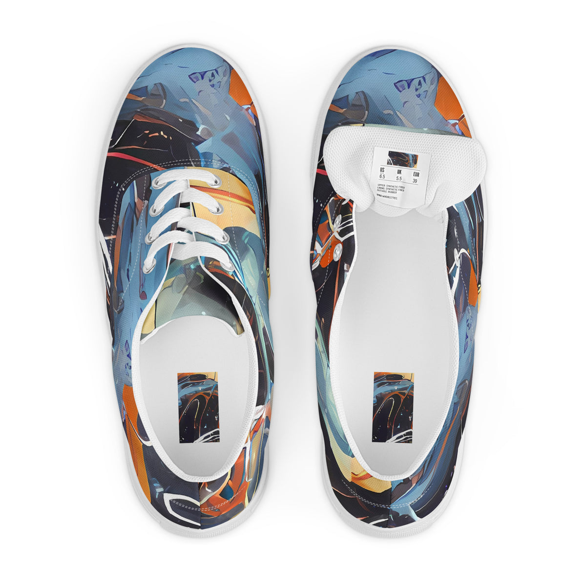 Women's Lace-Up Canvas Shoes - Neo-Splash Labyrinth