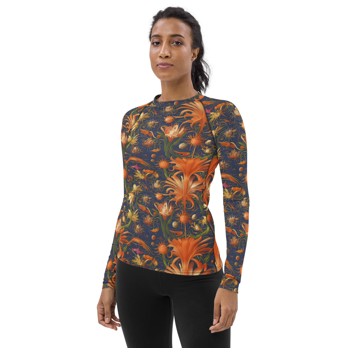 Women's Rash Guard - Stellar Blooms