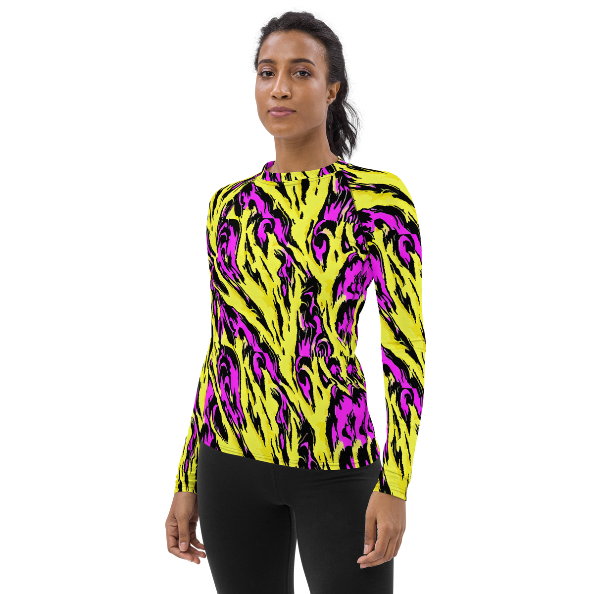 Women's Rash Guard - Neon Savanna