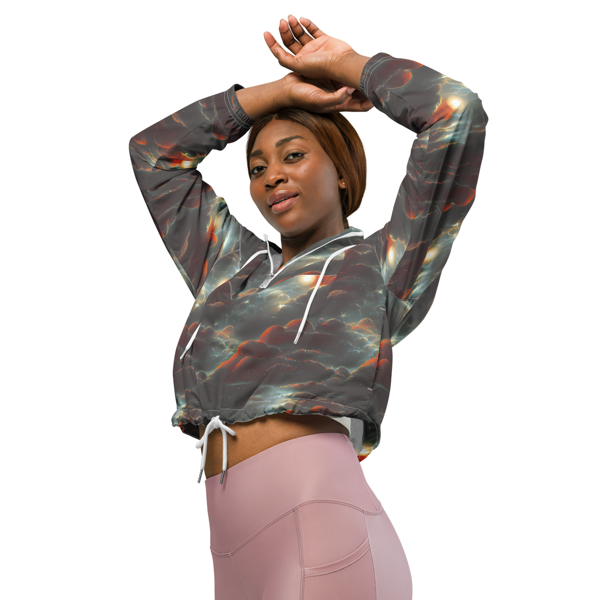 Women's Cropped Windbreaker - Stellar Highlands