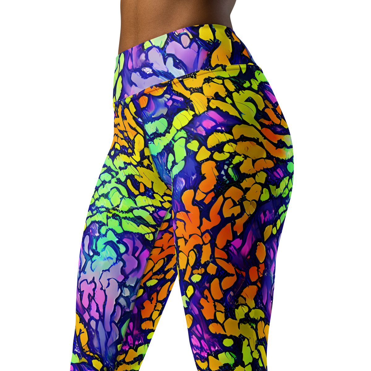 Yoga Leggings - Surreal Waveforms