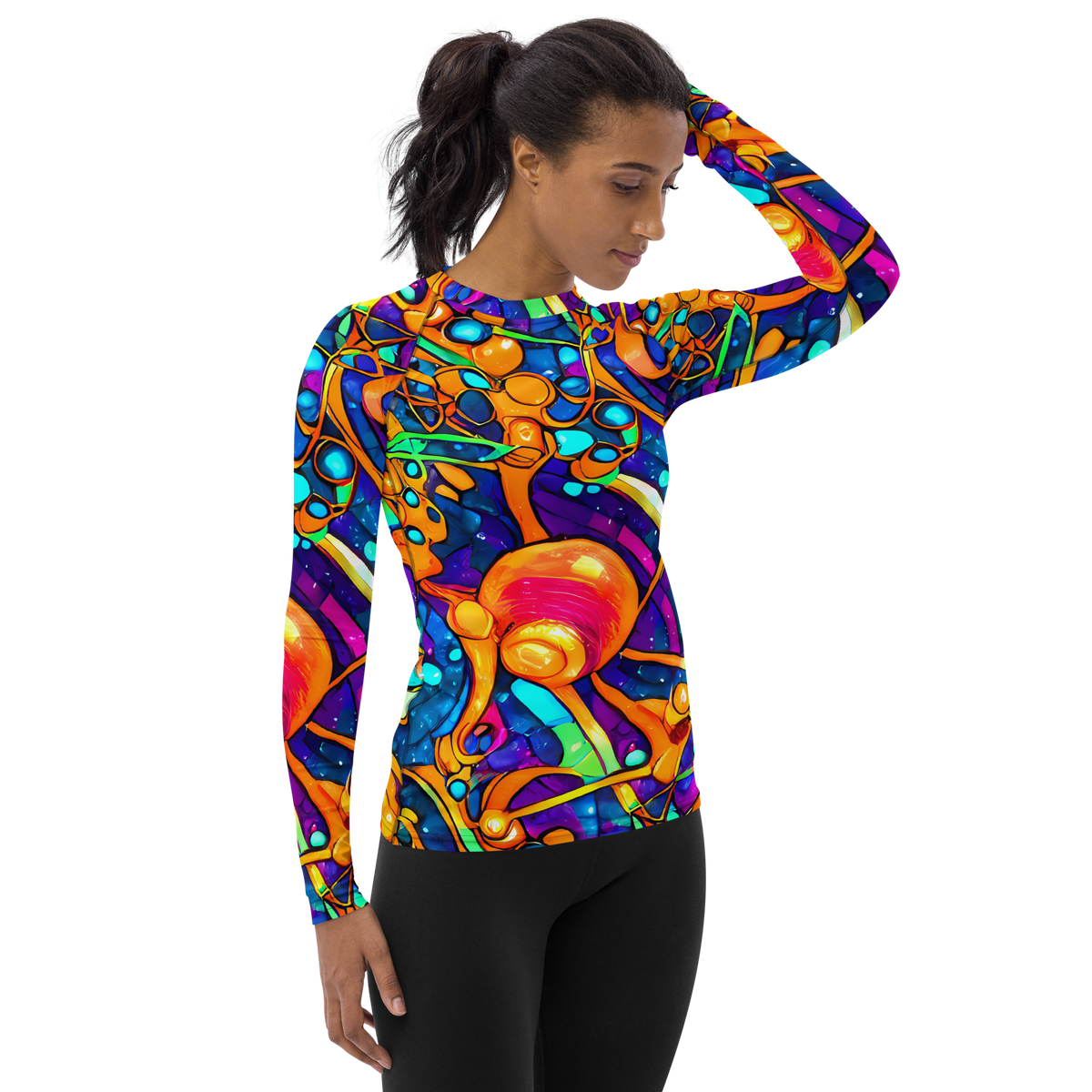 Women's Rash Guard - Iridescent Nebula