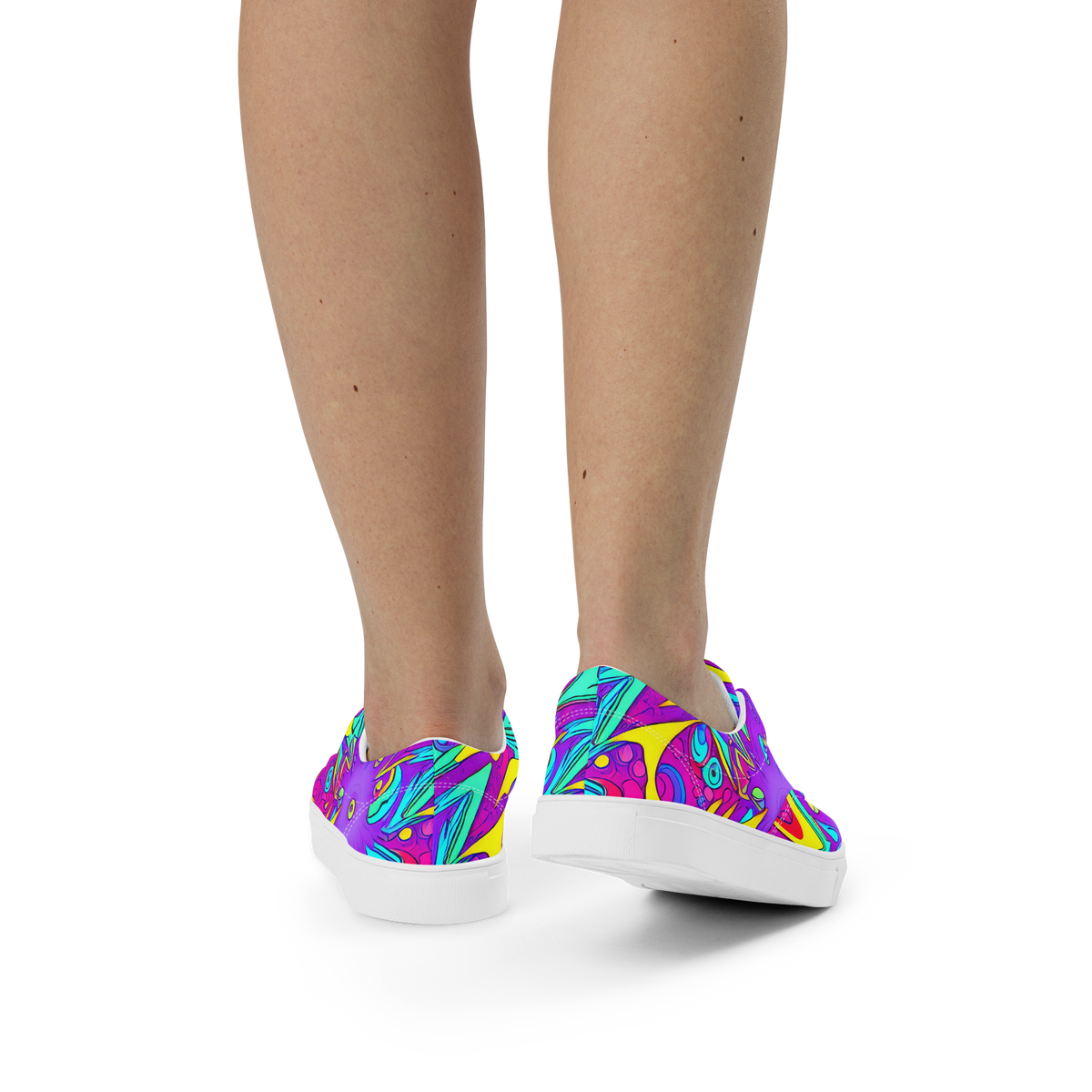 Women's Lace-Up Canvas Shoes - Nebula Radiance