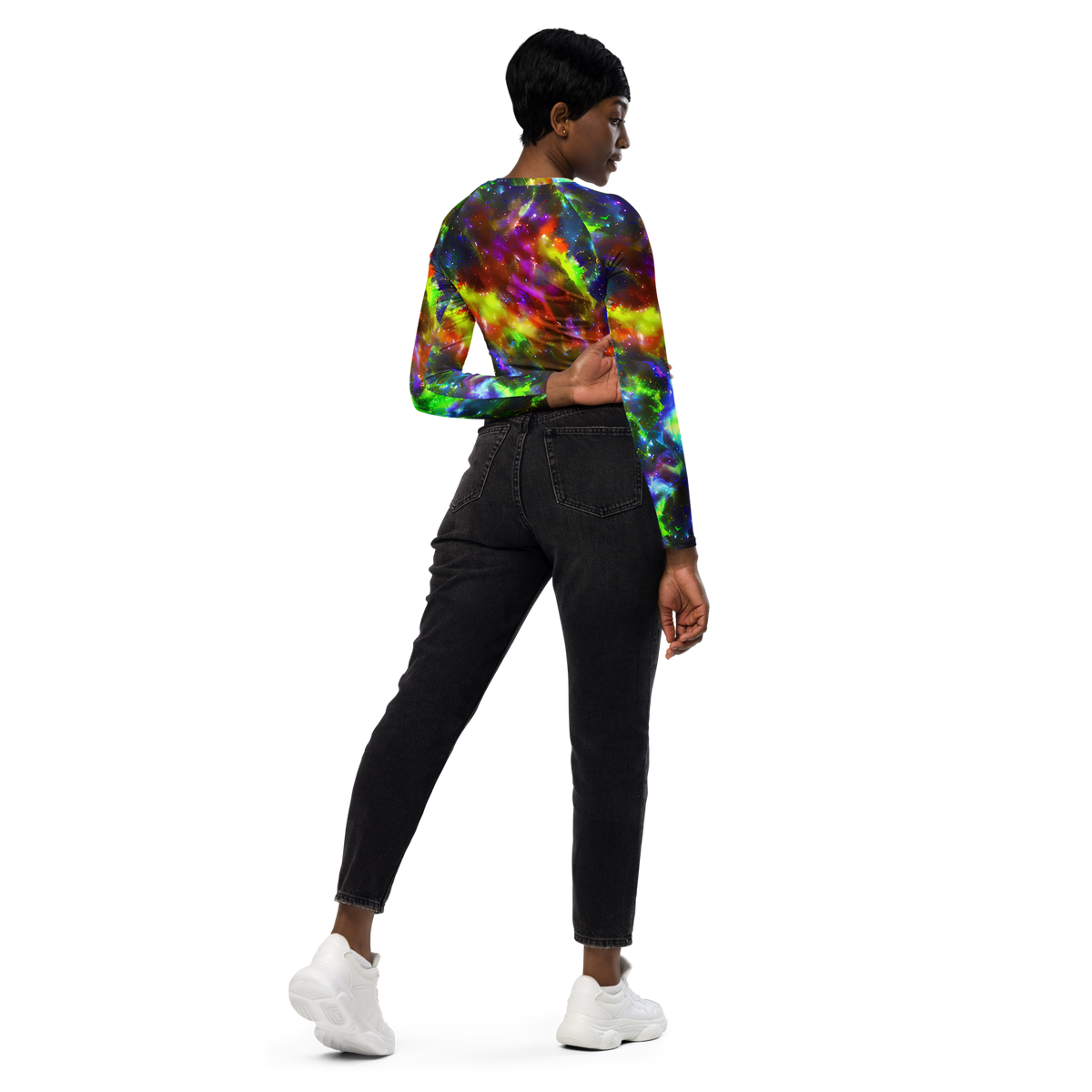 Long Sleeve Crop Top - Neer Nebula