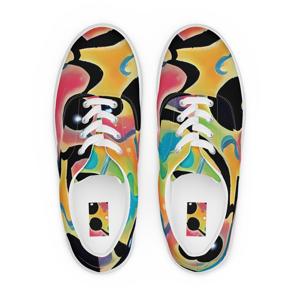 Women's Lace-Up Canvas Shoes - Midday Mirage