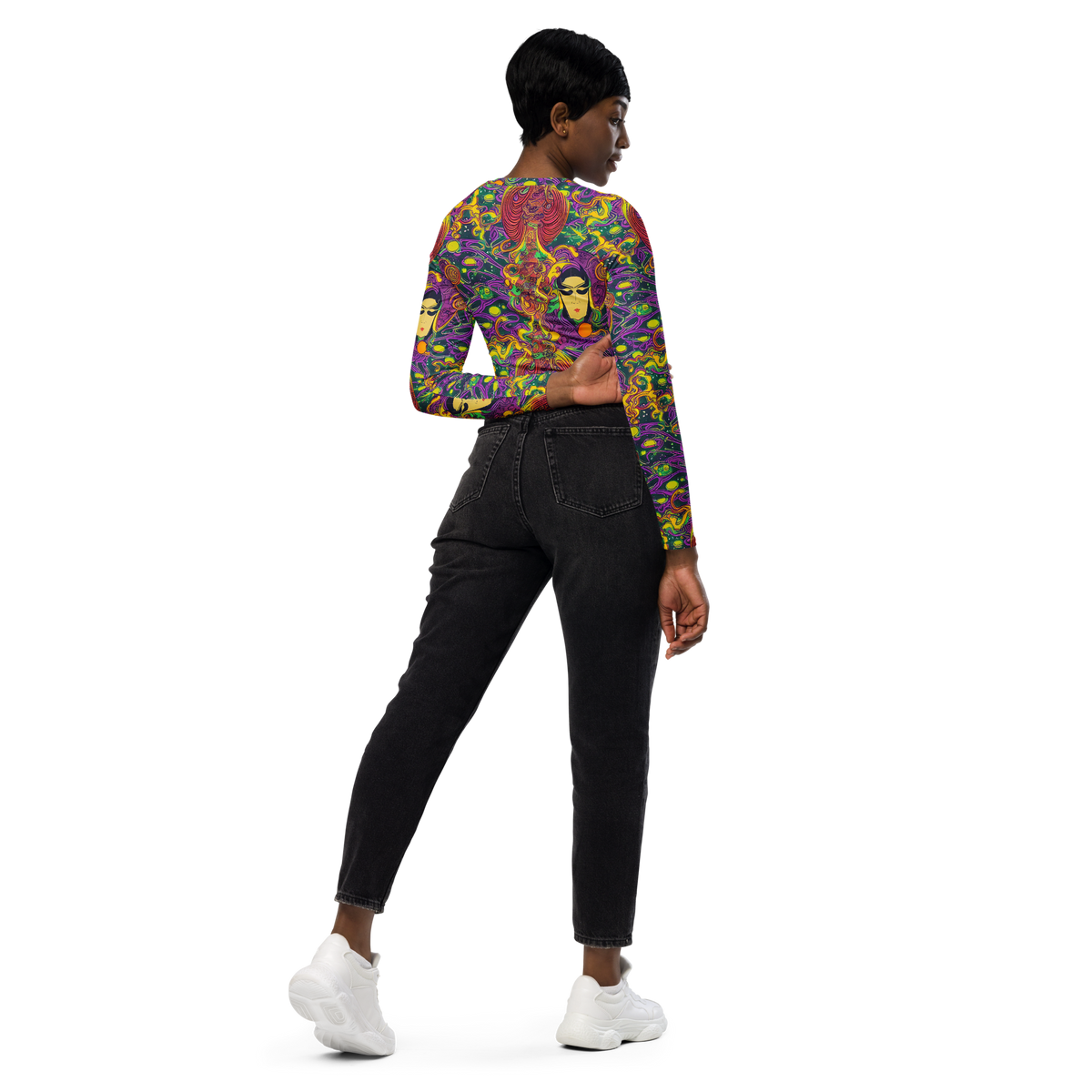 Long Sleeve Crop Top - Odyssey in Color