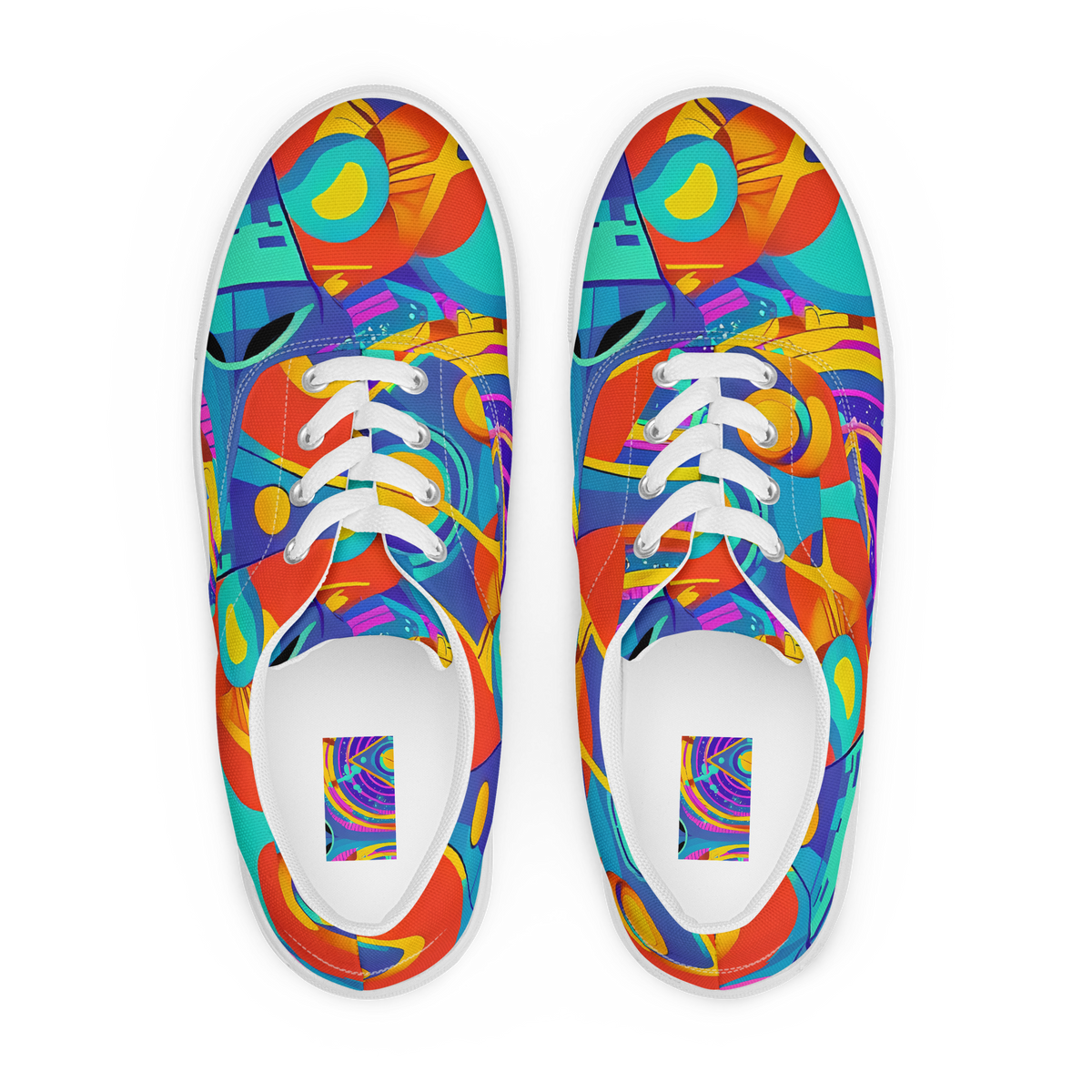 Men's Lace-Up Canvas Shoes - Blast of Color