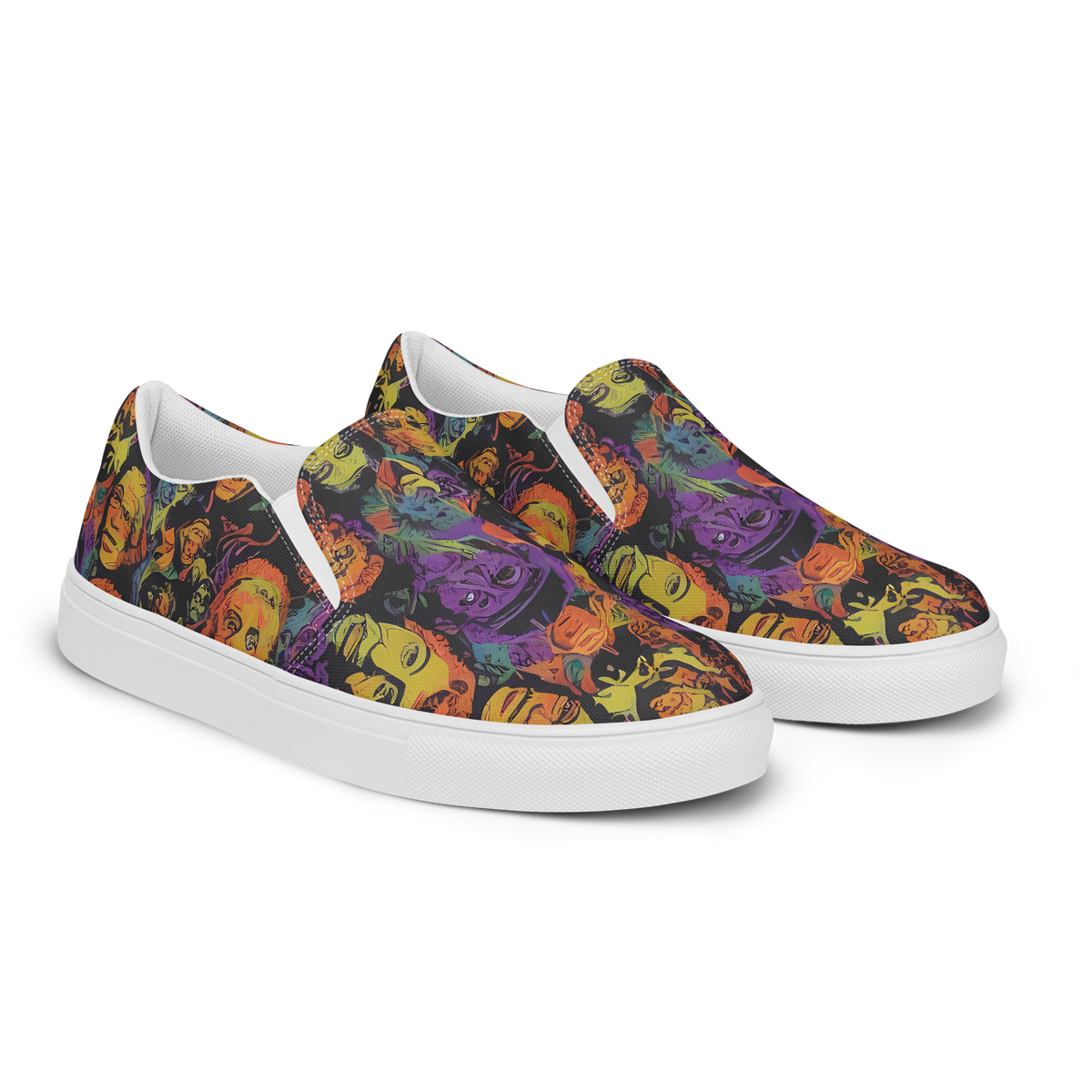 Men's Slip-On Canvas Shoes - Kaleidoscopic Spirits
