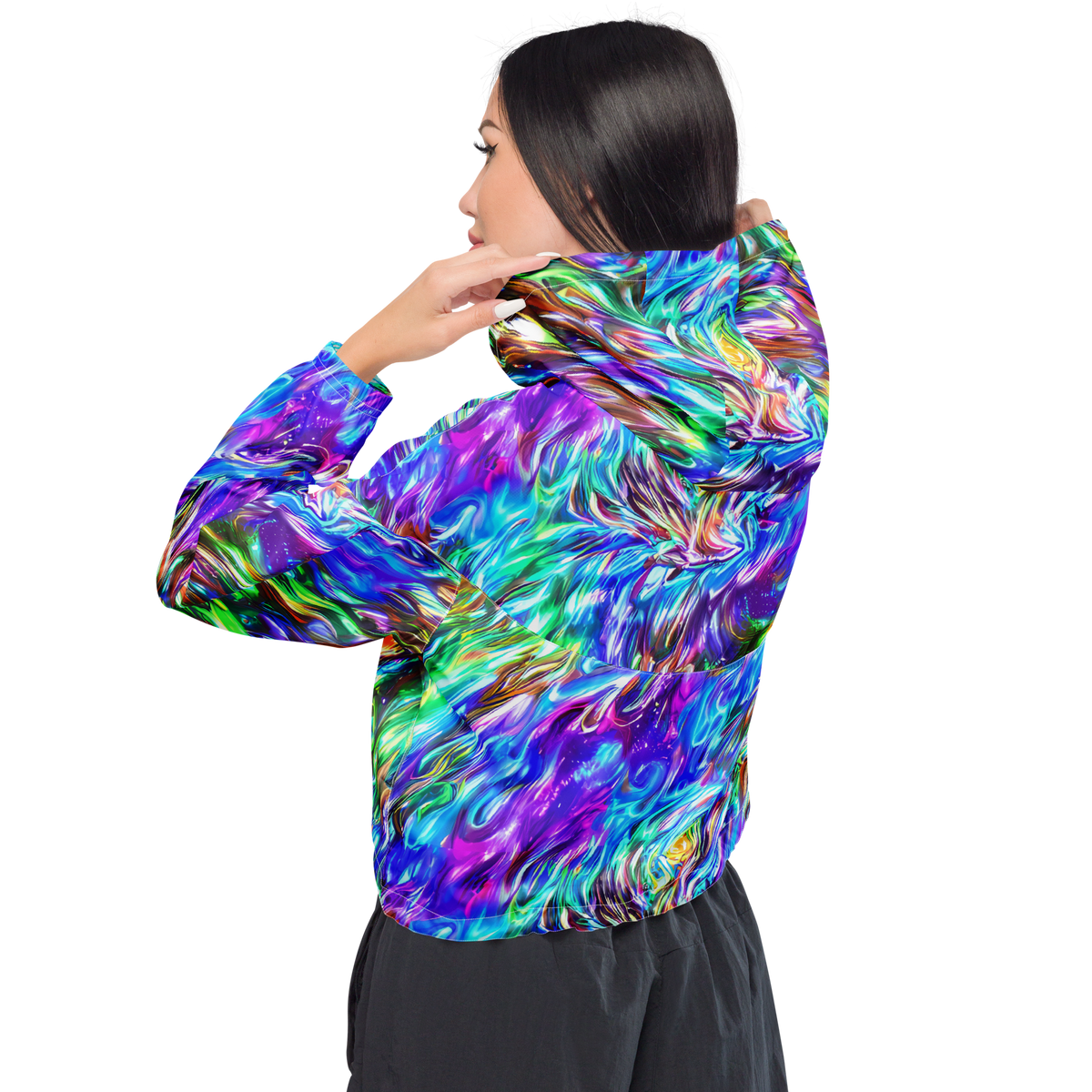 Women's Cropped Windbreaker - Faini Whirlwind