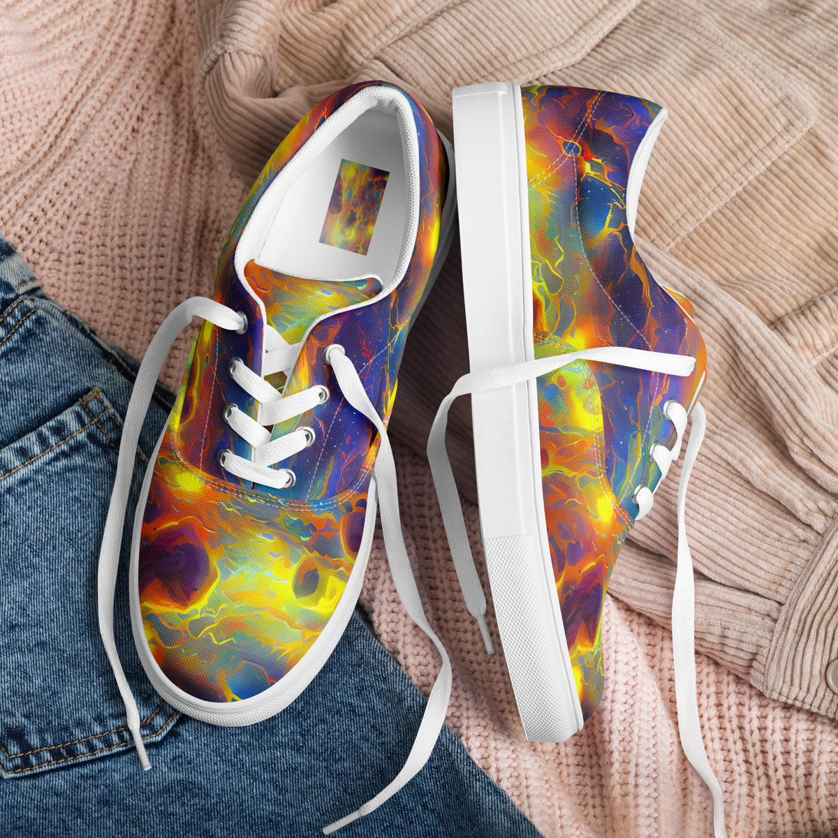 Men's Lace-Up Canvas Shoes - Averin's Nebula