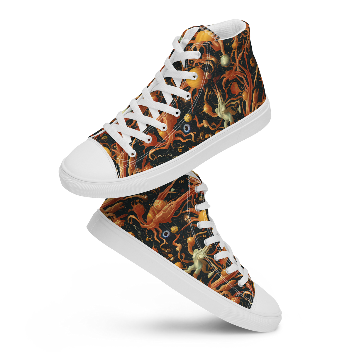 Men's High Top Canvas Shoes - Bosschaert's Nebula