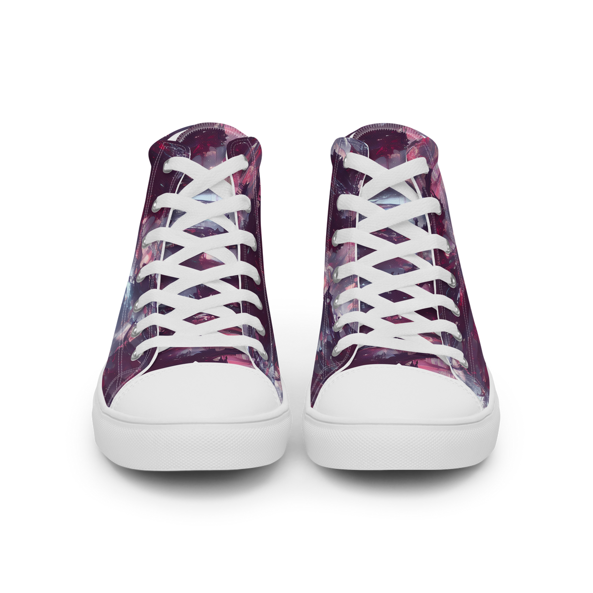 Women's High Top Canvas Shoes - Twilight Fortresses