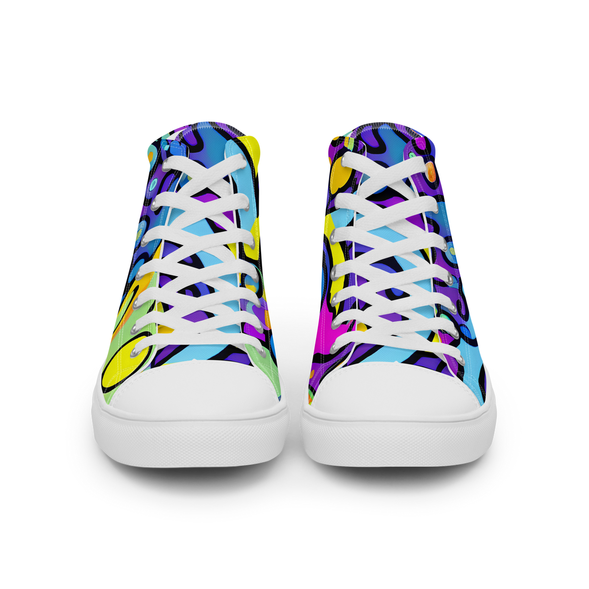 Women's High Top Canvas Shoes - Radiant Lagoon