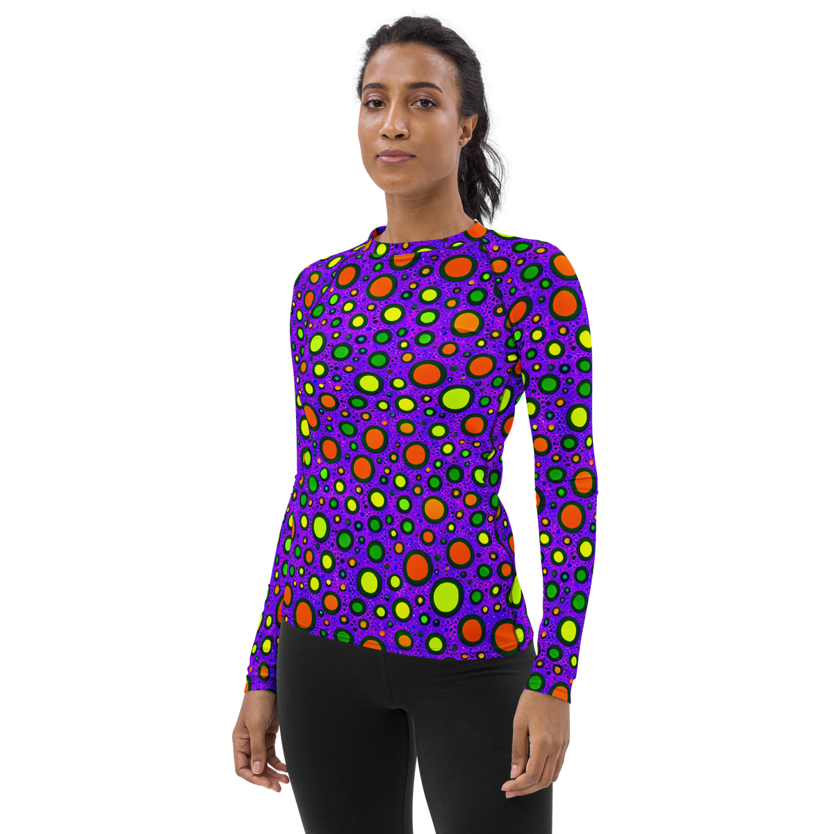 Women's Rash Guard - Luminous Bubbles