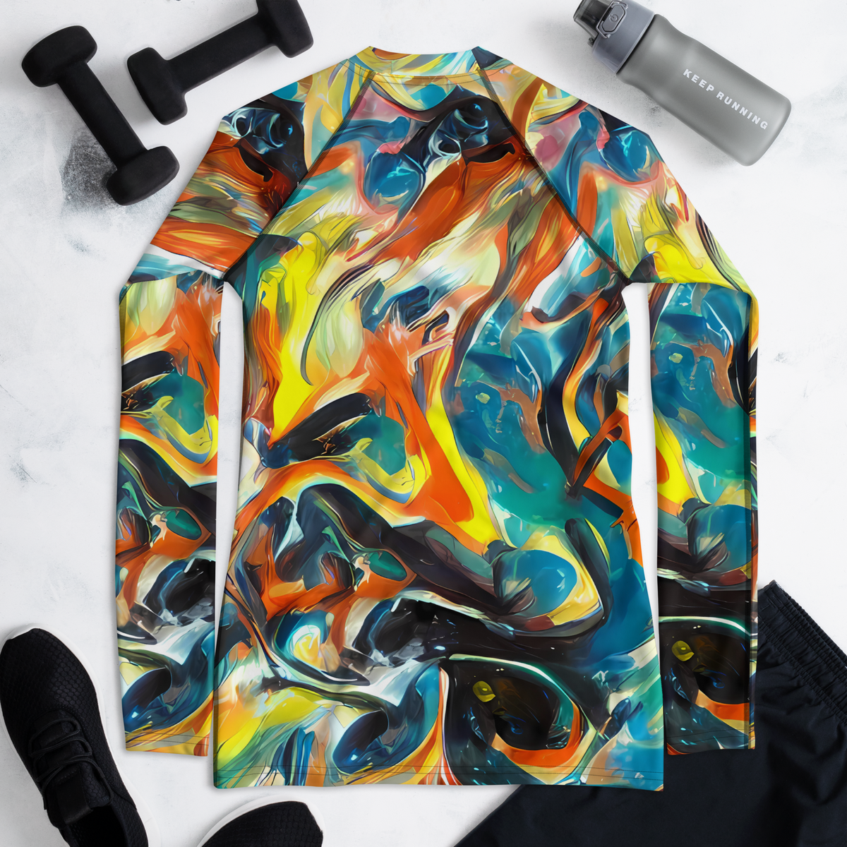 Women's Rash Guard - Chromatic Vortex
