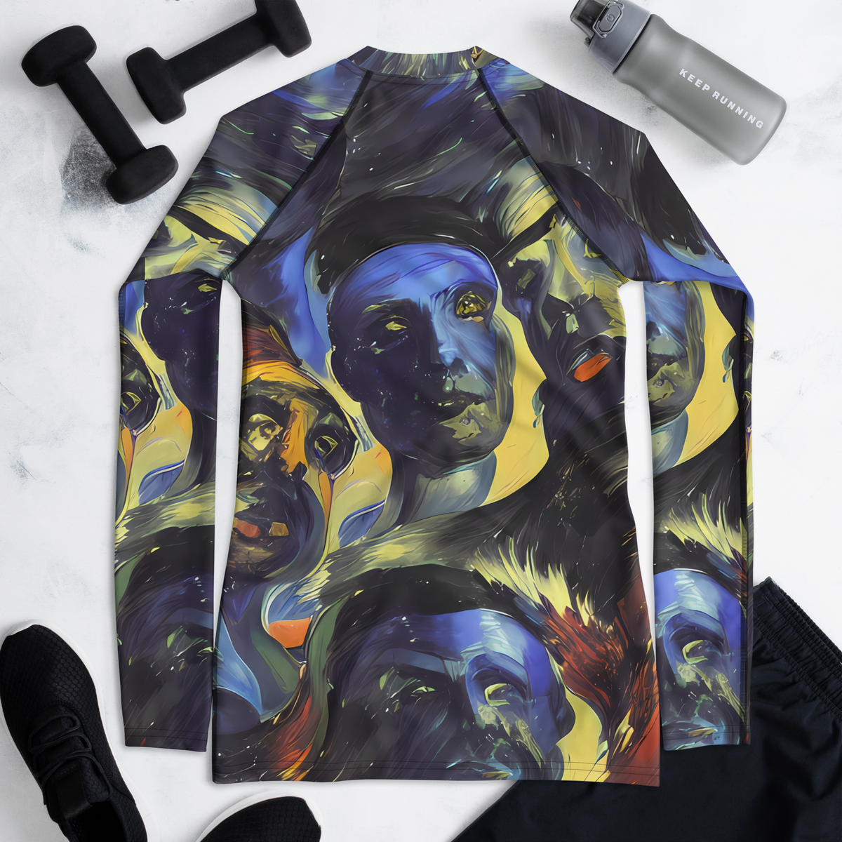 Women's Rash Guard - Cosmic Visages