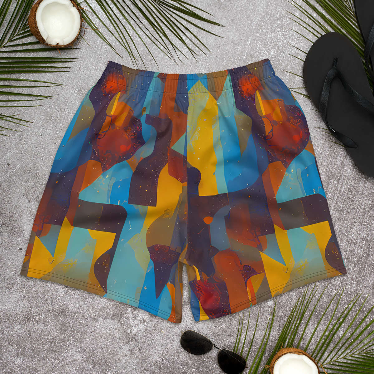 Men's Athletic Shorts - Cubist Dusk