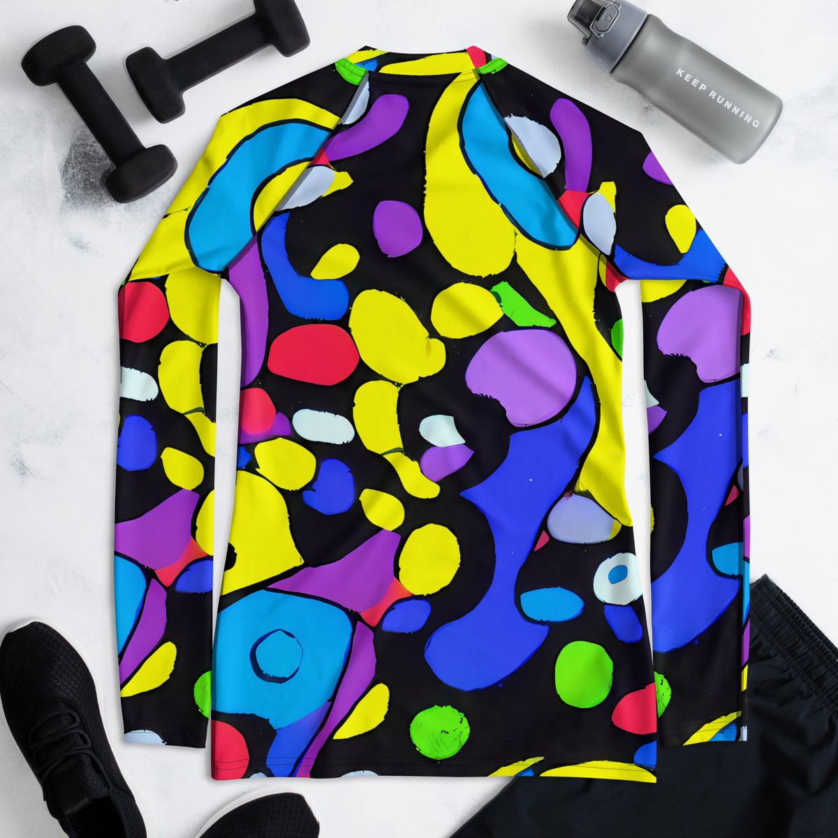 Women's Rash Guard - Miró's Mosaic