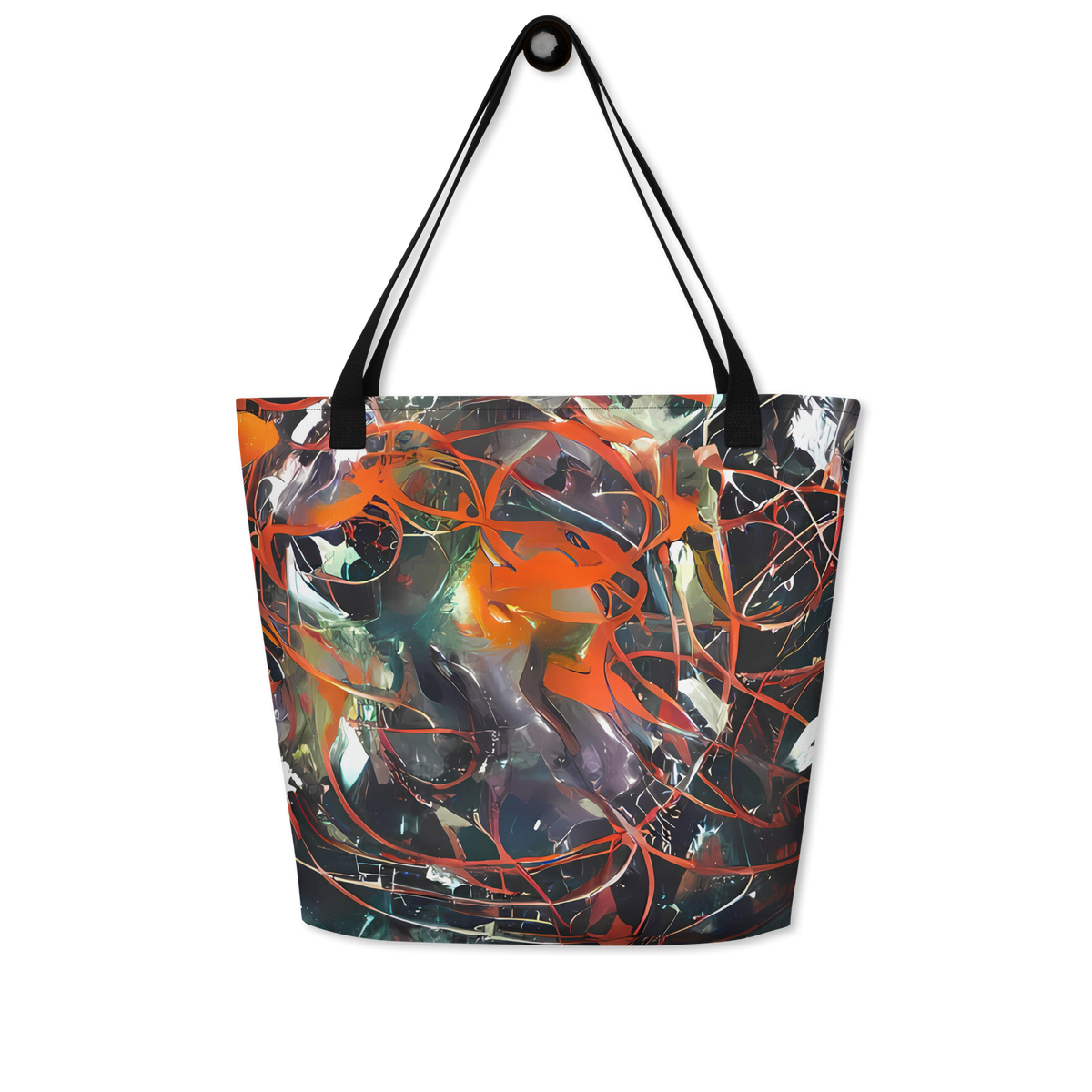 Large Tote Bag w/ Pocket - Chaos Canvas
