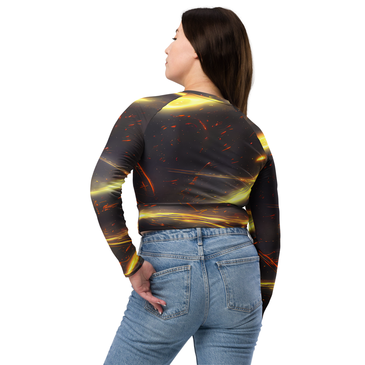 Long Sleeve Crop Top - Stellar Arcana