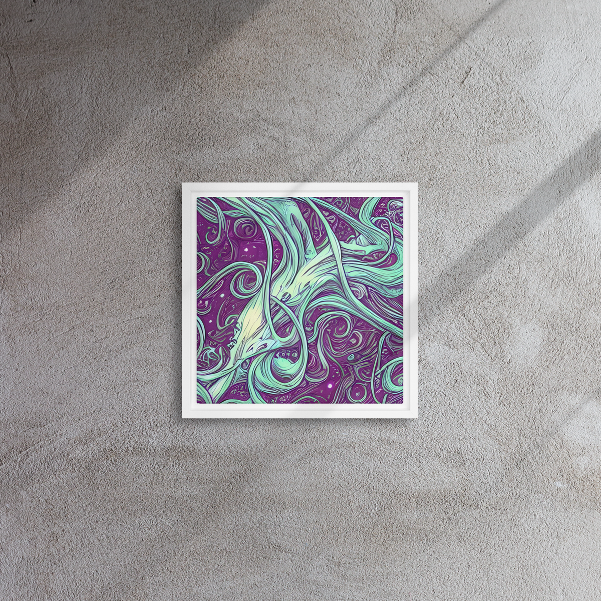 Framed Canvas - Temple Swirls