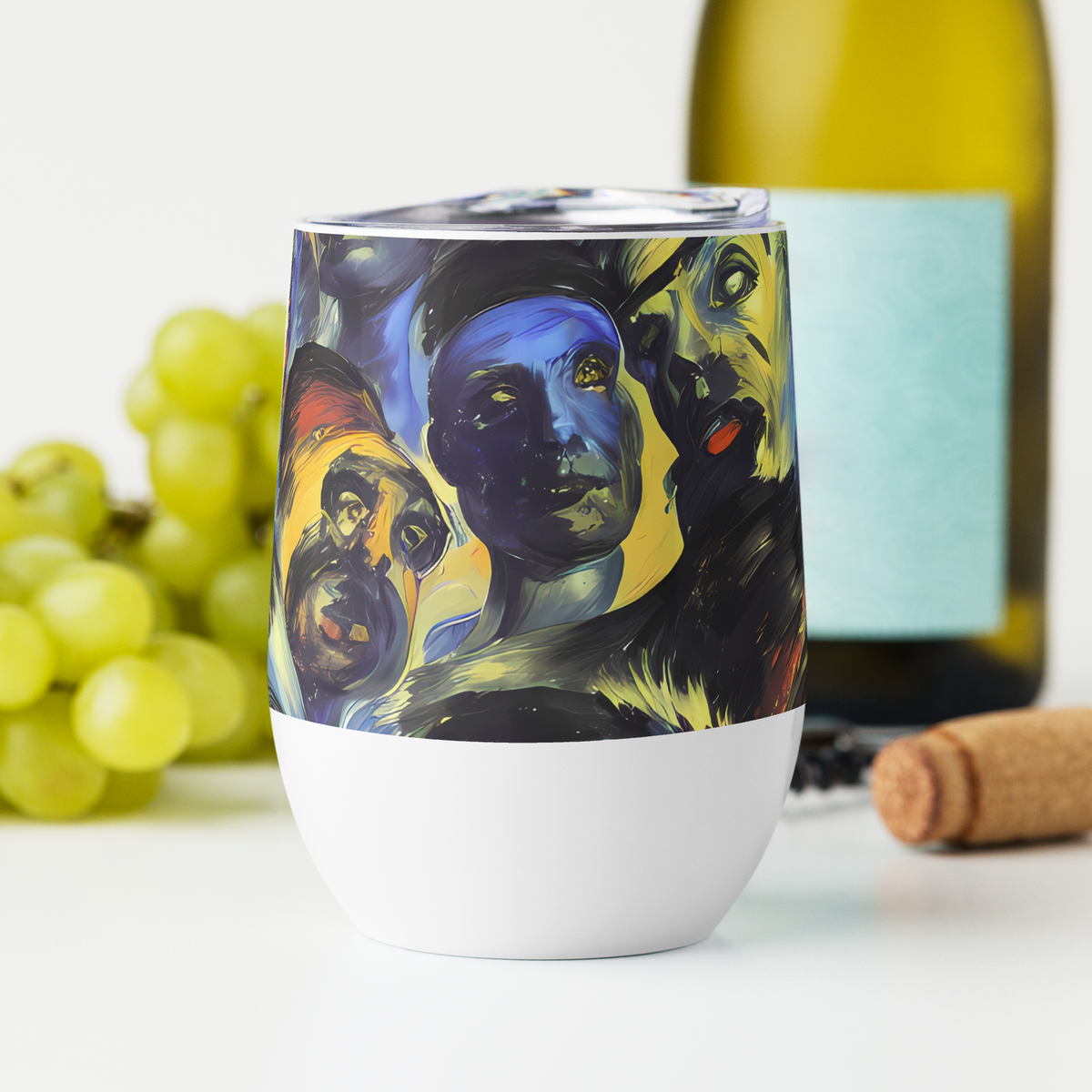 Wine Tumbler - Cosmic Visages