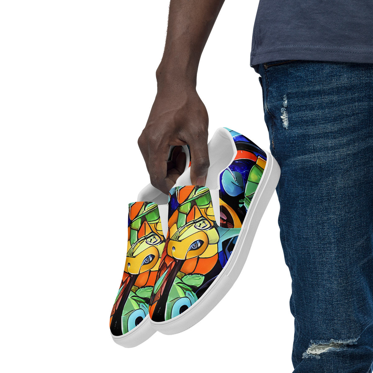 Men's Slip-On Canvas Shoes - Cascade Muralista
