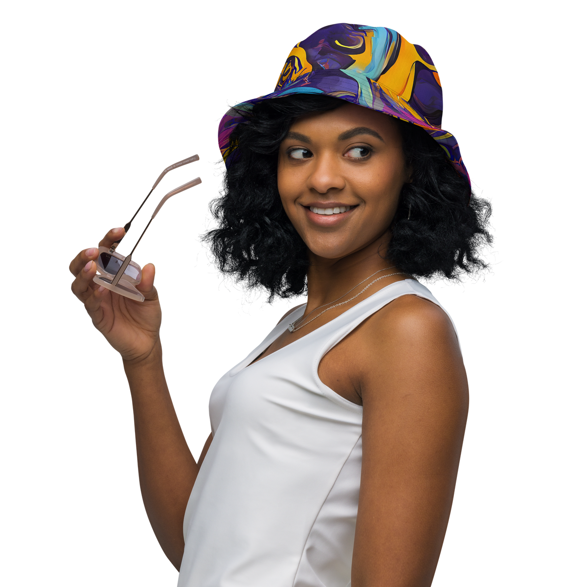 Reversible Bucket Hat - Cecily's Whorl