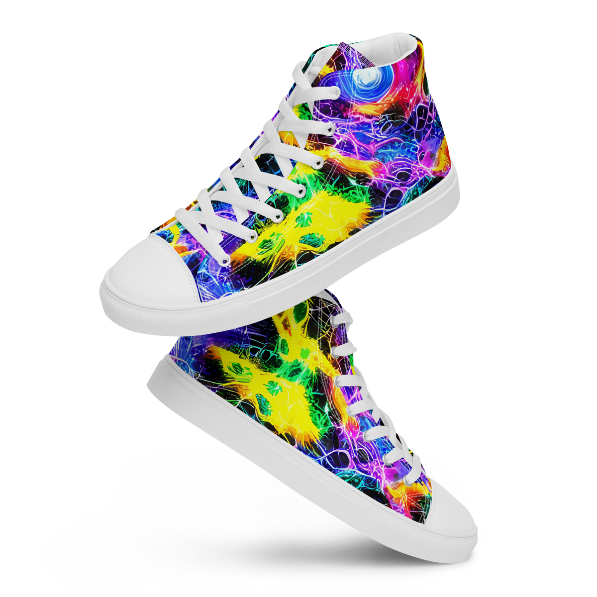 Women's High Top Canvas Shoes - Vivid Veil